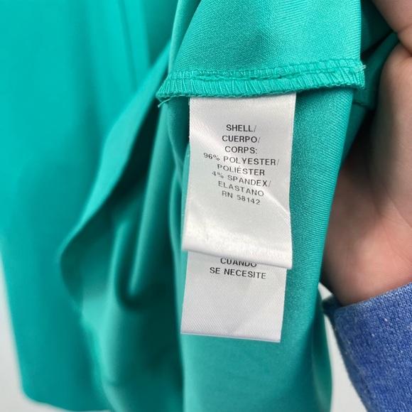 Donna Morgan Seafoam Green V Neck Fit & Flare with Pockets Zip Back Size 10 - Picture 7 of 12